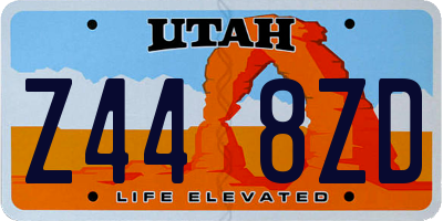 UT license plate Z448ZD