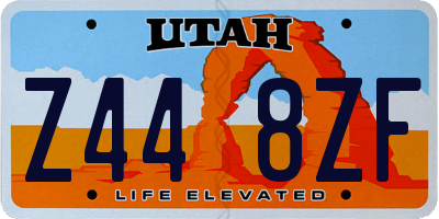 UT license plate Z448ZF