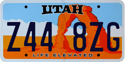 UT license plate Z448ZG