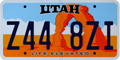UT license plate Z448ZI