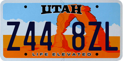 UT license plate Z448ZL
