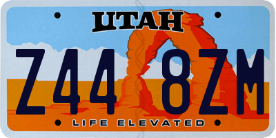 UT license plate Z448ZM