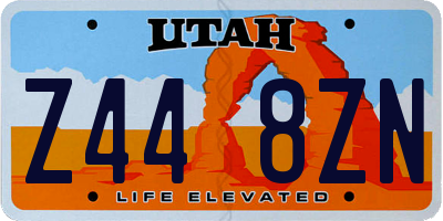 UT license plate Z448ZN