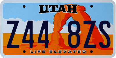 UT license plate Z448ZS