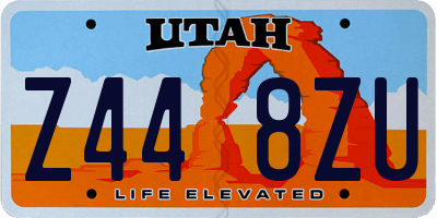 UT license plate Z448ZU