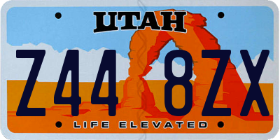 UT license plate Z448ZX