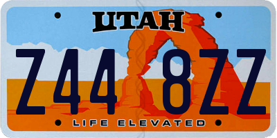 UT license plate Z448ZZ