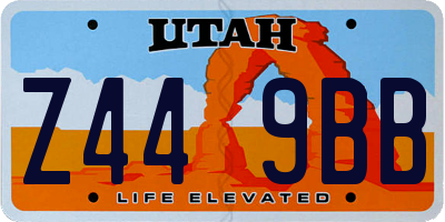 UT license plate Z449BB