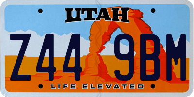 UT license plate Z449BM