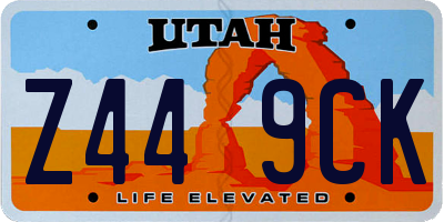 UT license plate Z449CK