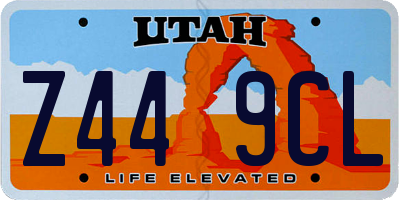 UT license plate Z449CL