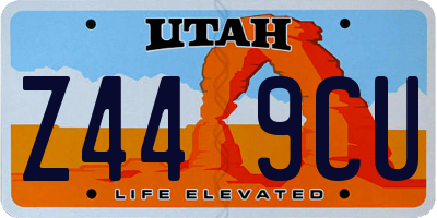 UT license plate Z449CU