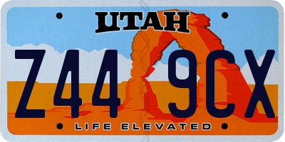 UT license plate Z449CX