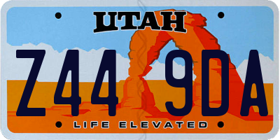 UT license plate Z449DA