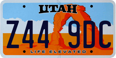 UT license plate Z449DC