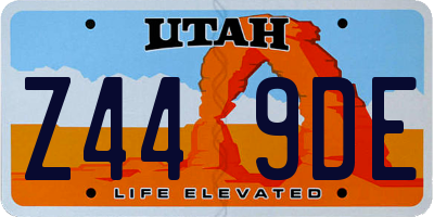 UT license plate Z449DE