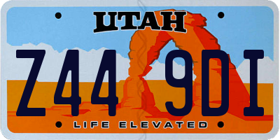 UT license plate Z449DI