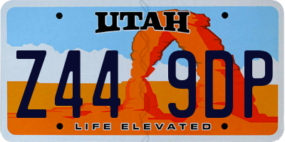 UT license plate Z449DP