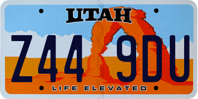 UT license plate Z449DU