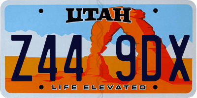 UT license plate Z449DX