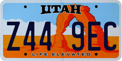 UT license plate Z449EC