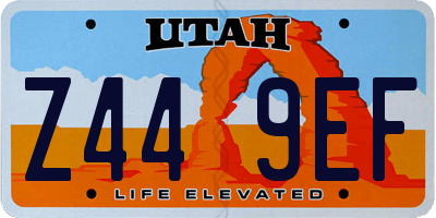UT license plate Z449EF