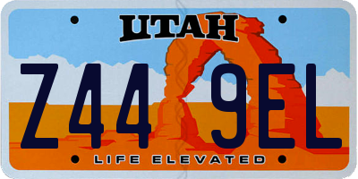 UT license plate Z449EL