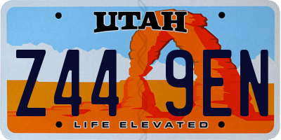 UT license plate Z449EN