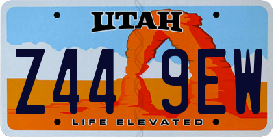 UT license plate Z449EW