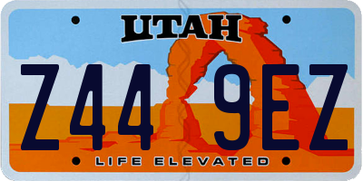 UT license plate Z449EZ