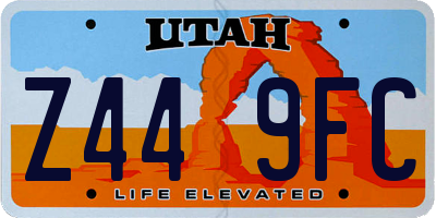 UT license plate Z449FC