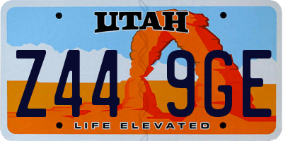 UT license plate Z449GE