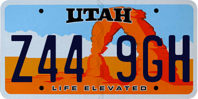 UT license plate Z449GH
