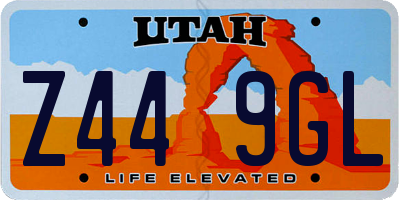 UT license plate Z449GL