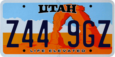 UT license plate Z449GZ