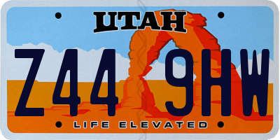 UT license plate Z449HW