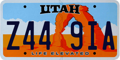 UT license plate Z449IA
