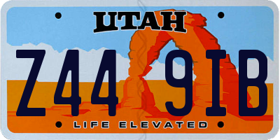 UT license plate Z449IB