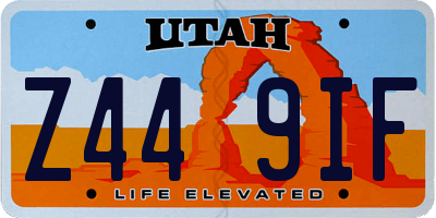 UT license plate Z449IF