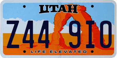 UT license plate Z449IO