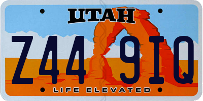 UT license plate Z449IQ