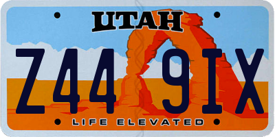 UT license plate Z449IX