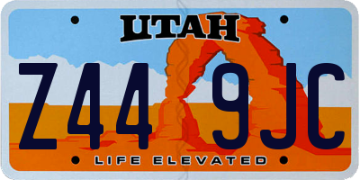 UT license plate Z449JC