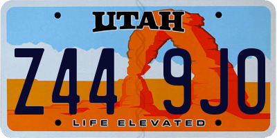 UT license plate Z449JO
