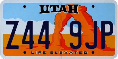 UT license plate Z449JP