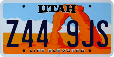 UT license plate Z449JS