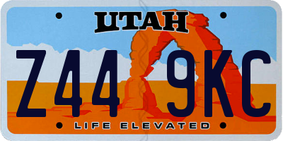 UT license plate Z449KC