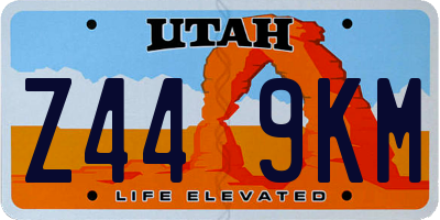 UT license plate Z449KM