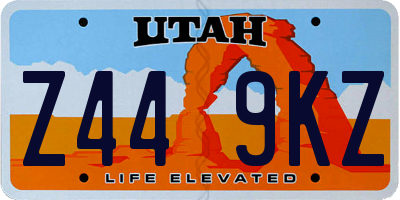 UT license plate Z449KZ