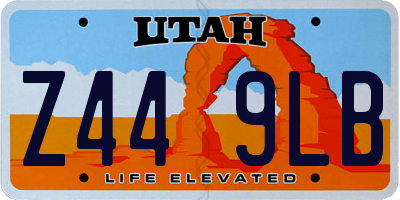 UT license plate Z449LB
